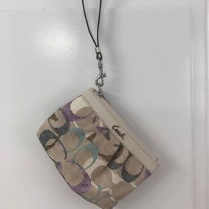 Coach, Multi-Color Logo Wristlet